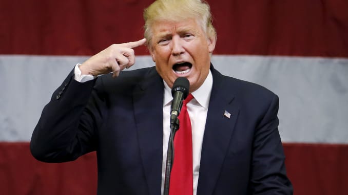 Trump With Finger To His Head